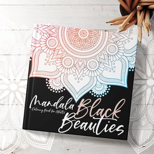 Mandala Coloring Book for Adults - Coloring Book with black background, black pages | Adult coloring book with beautiful mandalas