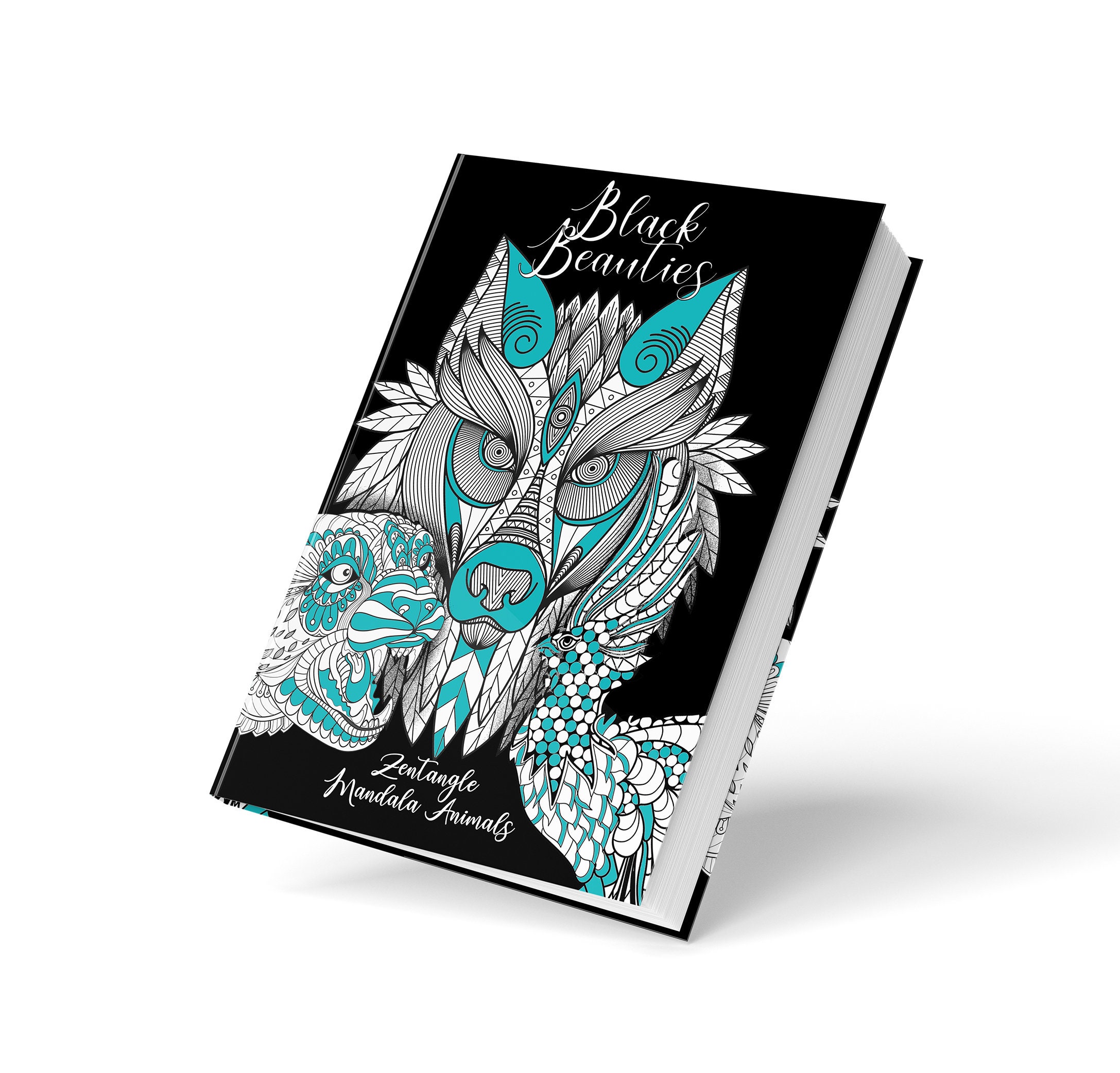 Zentangle Animal Coloring Book for adults Zentangle animal | Etsy