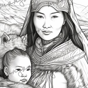 Mothers of the World Mothers Coloring Pages Printable Mother With Child ...