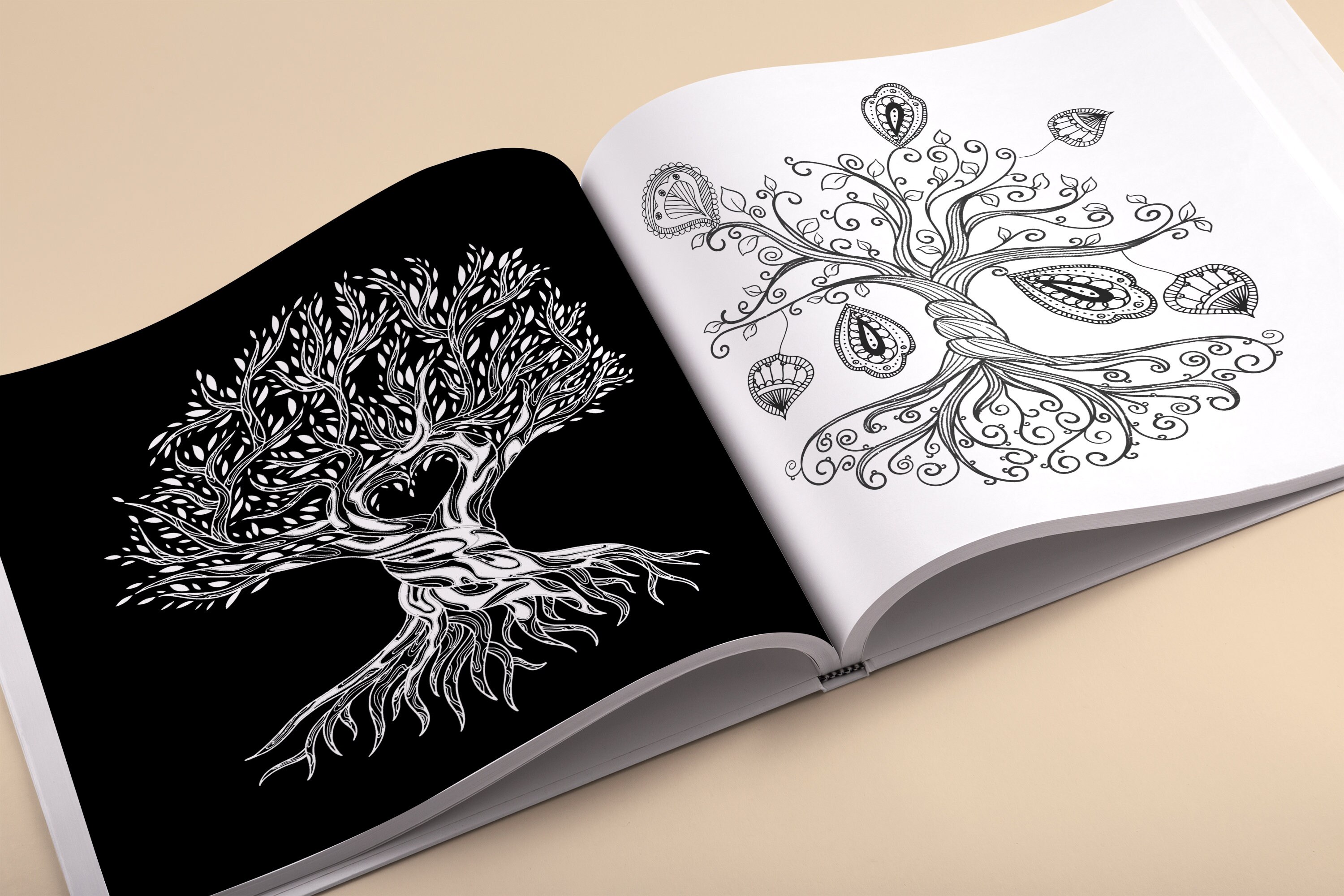 Tree of Life Coloring Book for Adults Tree Coloring Book for - Etsy