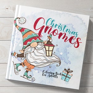 Christmas Gnomes Coloring Book for Adult -Christmas Coloring Book | winter gnomes | skandivavian gnomes | christmas gift | 56 p | 8,5x8,5"