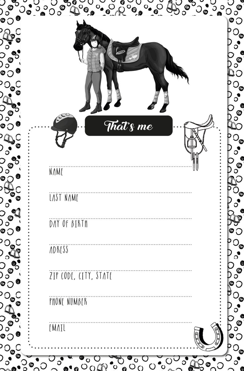 My Horse Riding Journal Horse Riding and Training Notebook Etsy