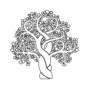 Tree of Life Coloring Book for Adults Tree Coloring Book for - Etsy
