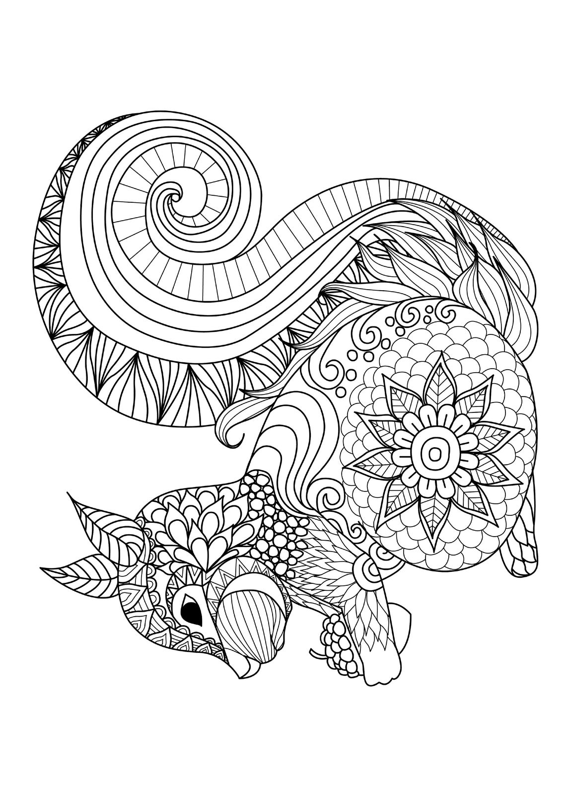 Zentangle Animals Mandala Animals High-quiality Printing - Etsy