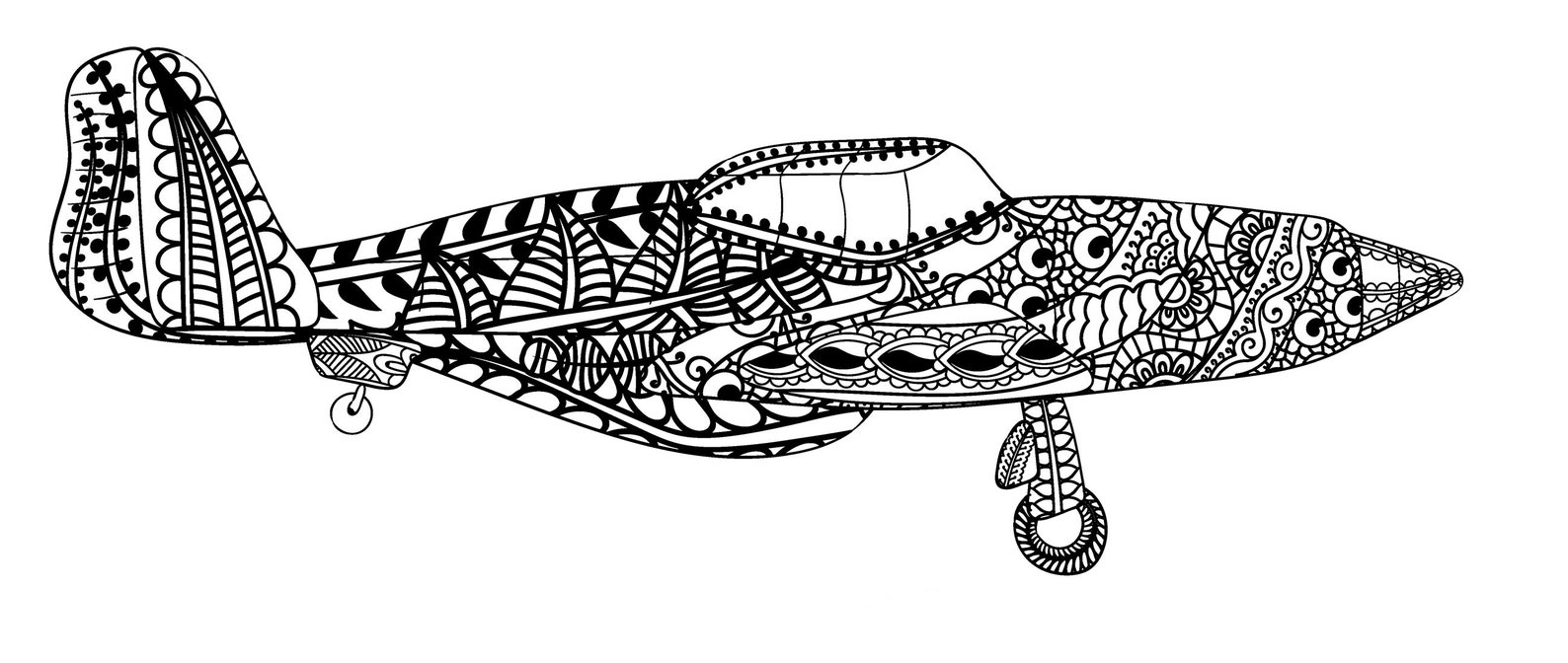 free vintage airplane coloring pages