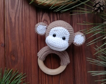 monkey baby teether
