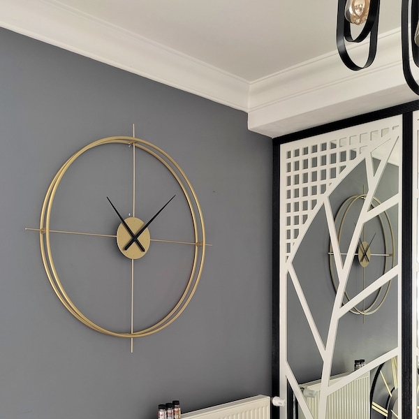 Large wall clock unique, Wanduhr gross, Modern wall clock, Minimalist wall clock, Scandinavian clock, Elegant Clock for wall, Horloge, Gift