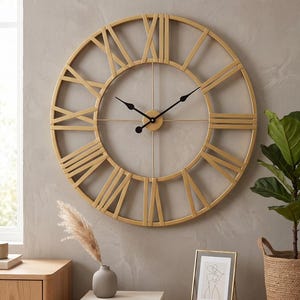 Metalen grote gouden koningin wandklok rustieke oversized boerderij moderne minimalistische ronde wandklok industriële muur ornament mode cadeau/cadeaus