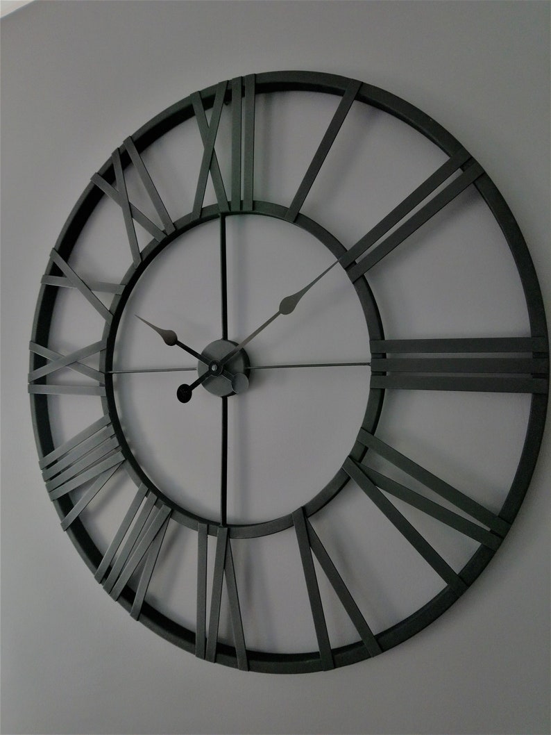 Extra Large Metal Wall Clock Oversized 40 Inch Farmhouse Wall Etsy