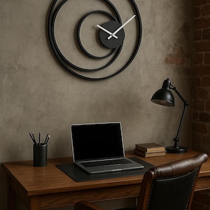 Metal Large Wall Clock Rustic Wall Clock Oversized Farmhouse Wall Clock Modern Minimalist Round Wall Clock Industrial Wall Art Decorative