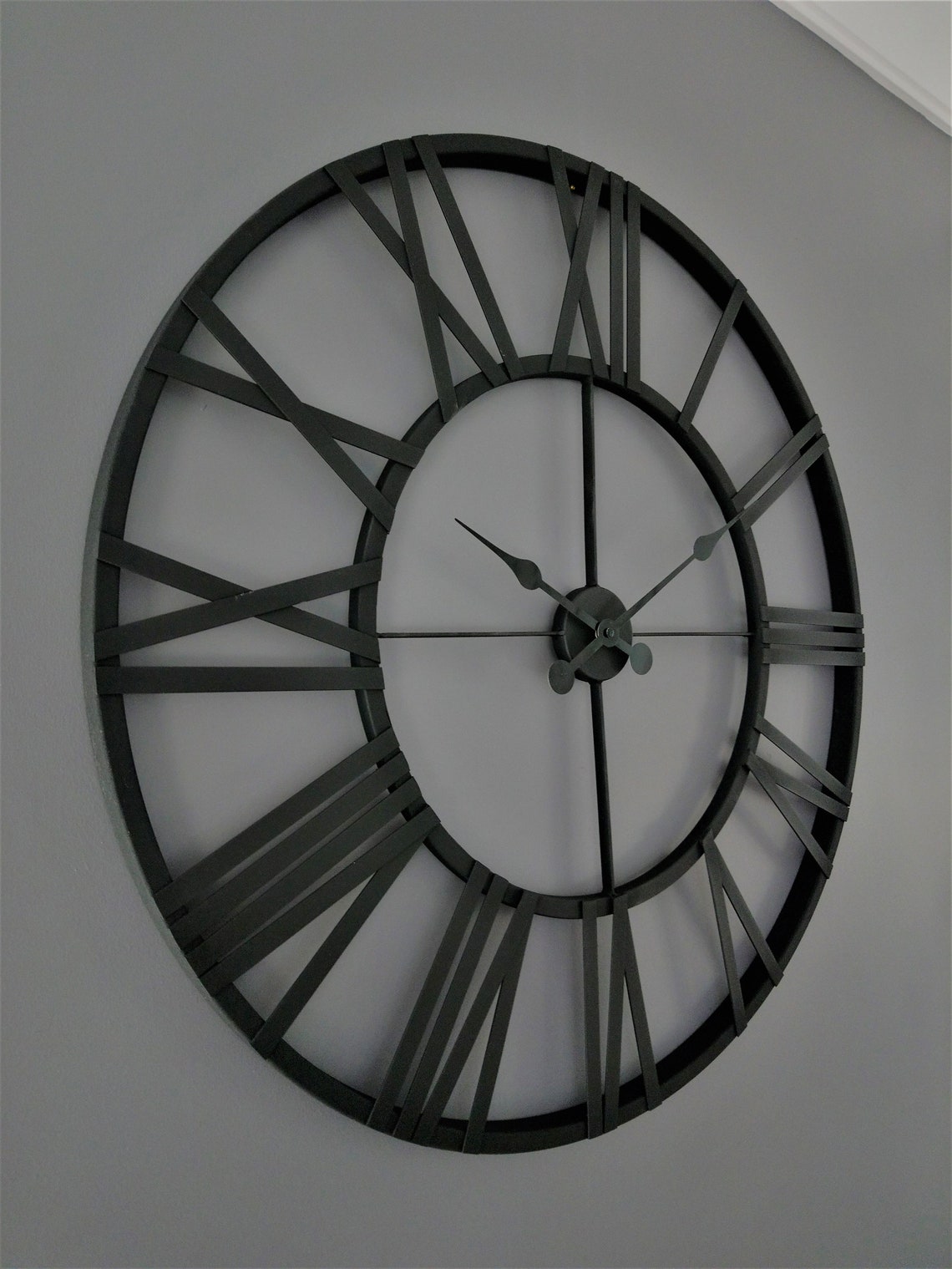 Extra Large Metal Wall Clock Oversized 40 Inch Farmhouse Wall Etsy