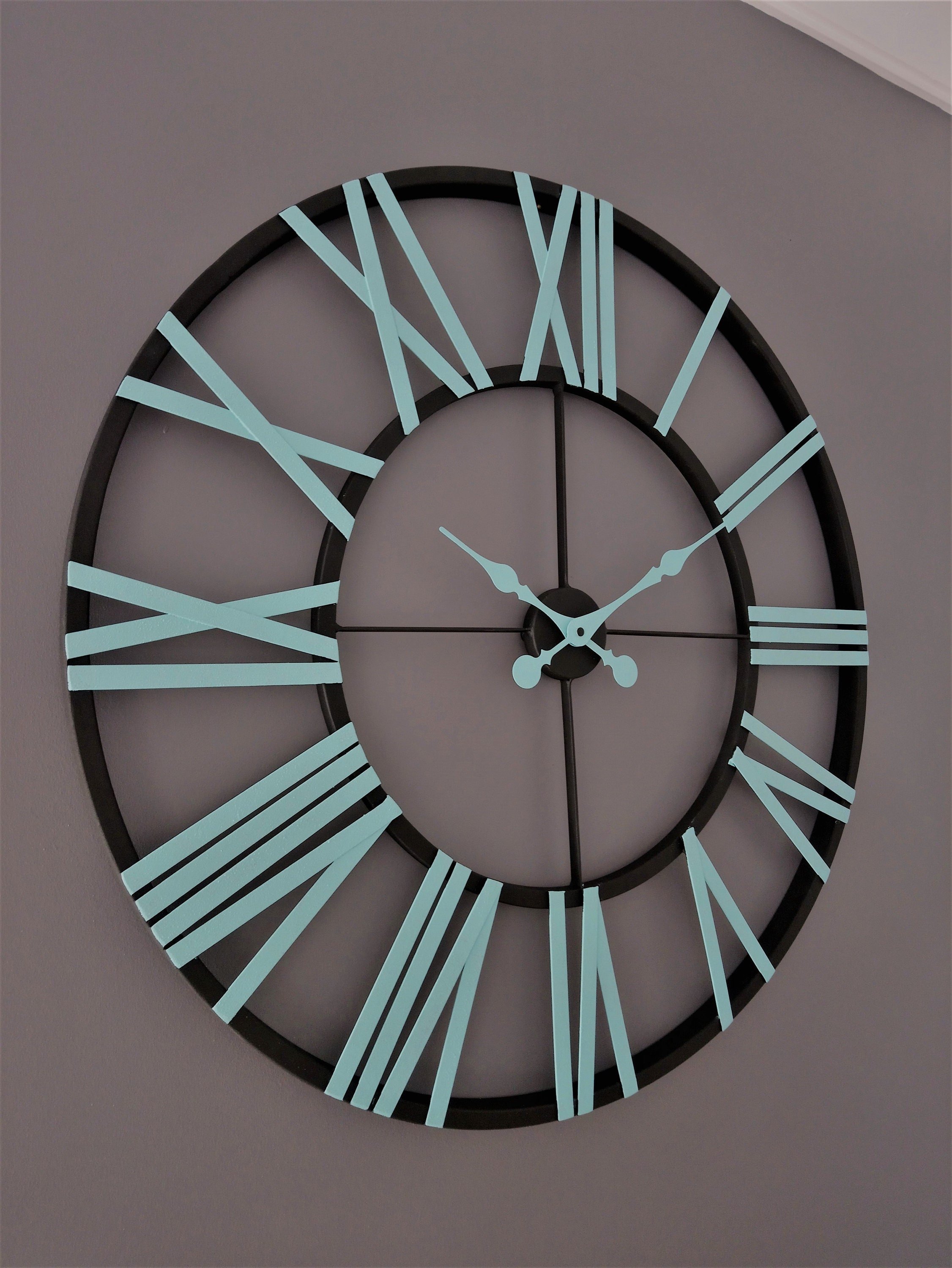 Extra Large Wall Clock 40 Inch Rustic Metal minimalist Wall Etsy