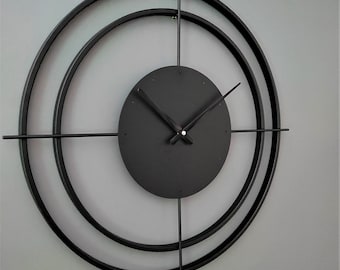 Metall Große Moderne Wanduhr Übergroße Rustikale Wanduhr Bauernhaus Minimalistische Wanduhr Runde Wandkunst Industrielles Geschenk Nordische Wanduhren