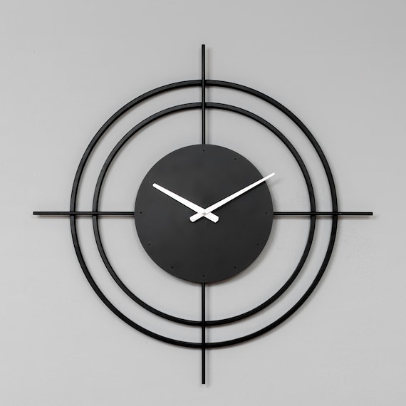 Large Wall Clock For Living Room Modern Silent Wall Clocks Battery Operated Decorative Non-Ticking Clocks For Bedroom Kitchen Dining Room Office Silver Crystal Metal Wall Decor For House