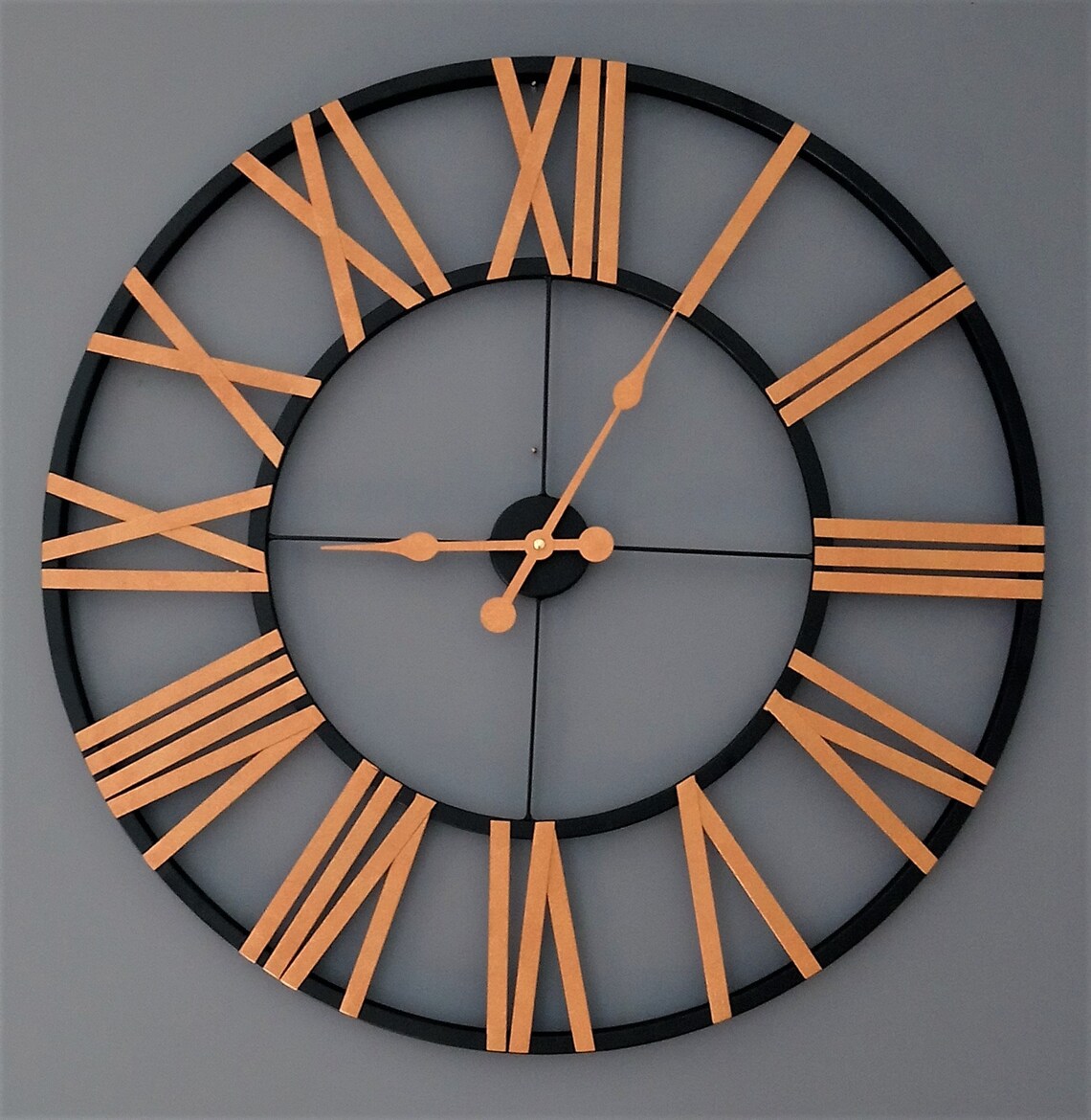 Extra Large Metal Rustic Wall Clock 40 Inch Farmhouse Round Etsy