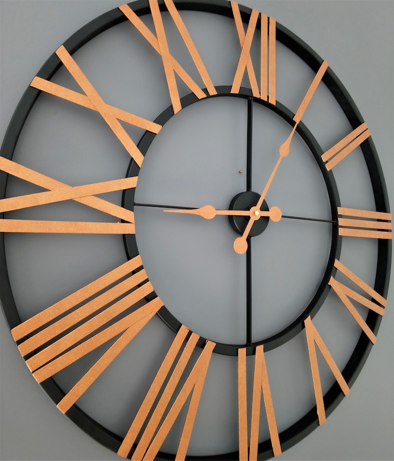 Extra Large Metal Rustic Wall Clock 40 Inch Farmhouse Round Etsy
