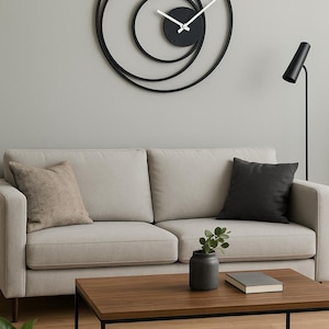 Metal Large Wall Clock Rustic Wall Clock Oversized Farmhouse Wall Clock Modern Minimalist Round Wall Clock Industrial Wall Art Decorative