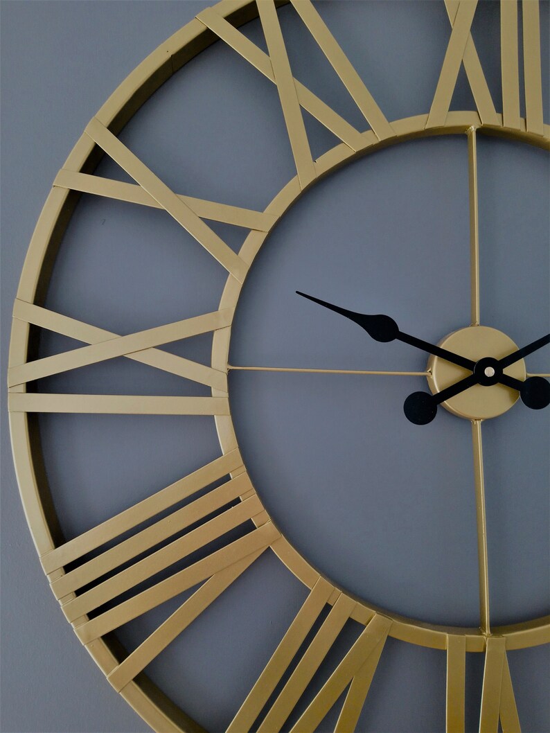 Extra Large Metal Wall Clock Rustic Wall Clock 44 Inch Etsy