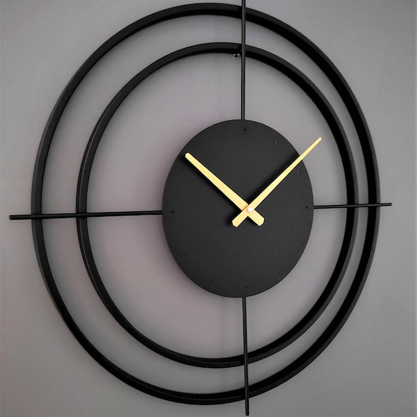 Metal Large Wall Clock Rustic Wall Clock Oversized Farmhouse Wall Clock Modern Minimalist Round Wall Clock Industrial Wall Art Decorative