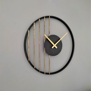 Wanduhr Gross Horloge Gold Boho Wall Clock Decor Kitchen Wall Clock Livingroom Metal Wall Clock Housewarming Gift Vintage Decoration