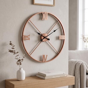 Minimalist Wall Clock, Kitchen Clocks, Housewarming Gifts, Modern Wall Clock, Oversized Wall Clock, Metal Wall Clock, Large Wall Clock