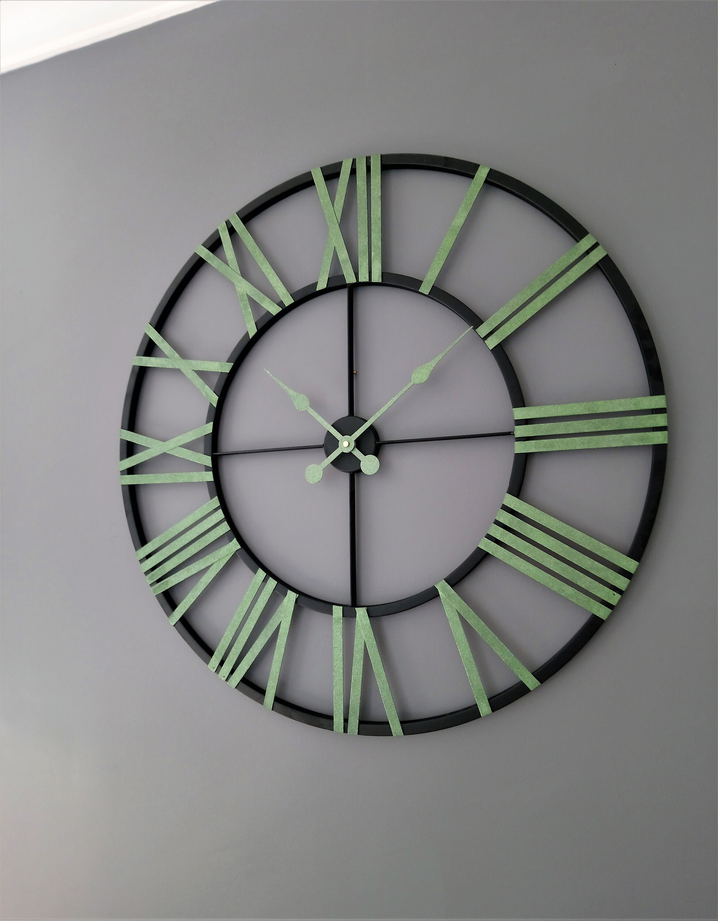 Extra Large Metal Wall Clock Oversized 48 Inch Farmhouse Wall Etsy