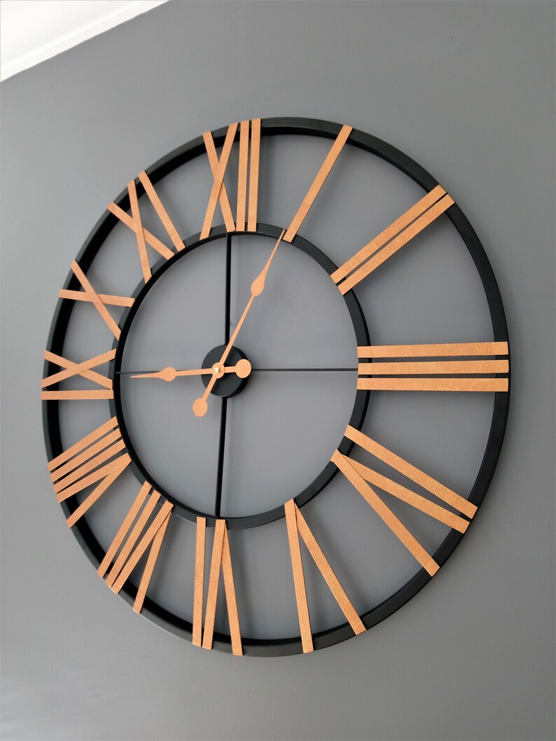Extra Large Metal Rustic Wall Clock 40 Inch Farmhouse Round Etsy