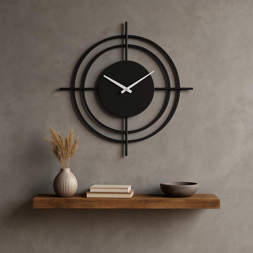 ACCSHINE Wandklok zonder tikker, geruisloos, modern, 20 cm, kwarts, groot, werkt op batterijen, eenvoudig af te lezen, voor kamer, thuis, keuken, slaapkamer, kantoor, school (blauw