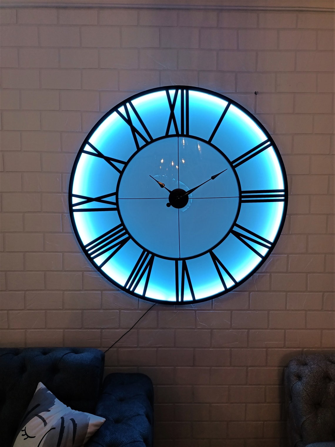 48 Inch Special Edition Metal Large Wall Clock Rustic Etsy