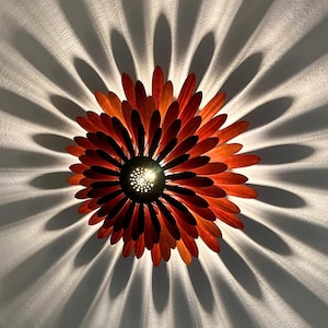Scandinavian Light Fixture, Botanical Lampshade, Flower Ceiling Light, Semi Flush Mount Ceiling Light Wood, Cozy Lights, Hygge Lighting