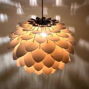 Pendant Lamp Shade, Mood Light, Night Lamp, Shadow Lamp, Wooden Pendant Light, Aesthetic Led Lights, Indoor Lights, Vintage Ceiling Light