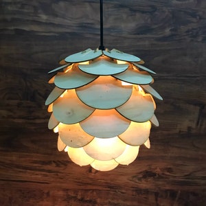 Wood Pendant Light Fixture, Chandelier Lighting, Ceiling Light, Hanging Lamp, Décor Lamp Shades, Dine Light, PINECONE Pendant Lamp, LED Bulb