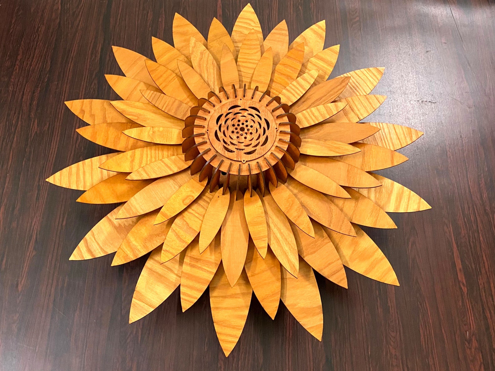 Sunflower Lamp Sunflower Pendant Light Shade Farmhouse Light Etsy