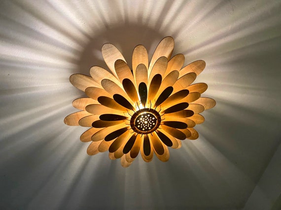 Girls Bedroom Lamp, Kids Bedroom Light Fixture, Nursery Light Fixture, Ceiling Light for Nursery, Baby Room Lighting, Wooden Hanging Lights