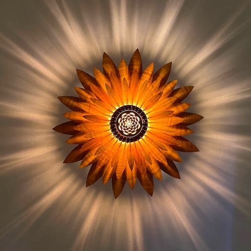 Sunflower Lamp, Sunflower Pendant Light Shade, Farmhouse Light