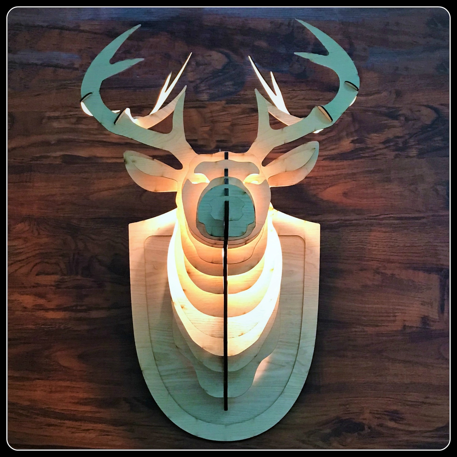 Deer Head Light Antler Mount Kit Animal Wall Lamp 3D Animal - Etsy