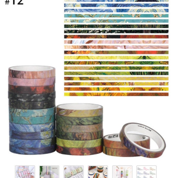 Pack de 20 Washi Tapes multicolor