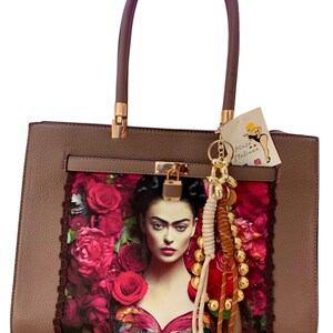Sac Frida Kahlo avec imprimé cousu main