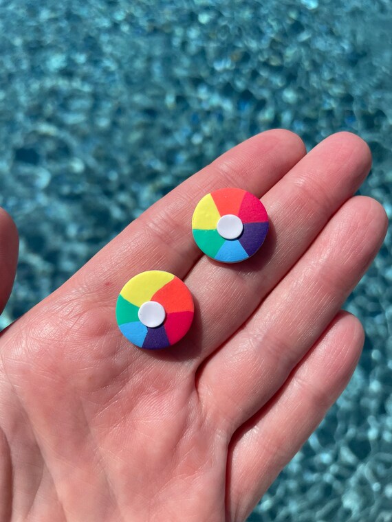 Beach ball earrings sale