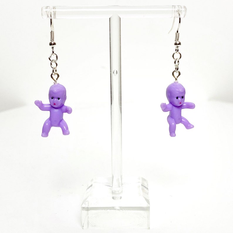 Creepy Colourful Mini Baby Doll Earrings / Punk Baby Earrings Etsy