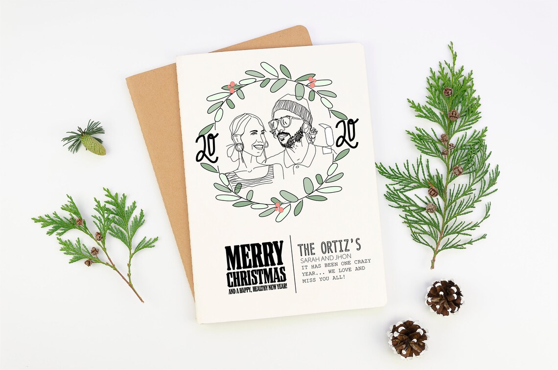 Custom Holiday Card, Family Illustration, Holiday Card, Custom Cards