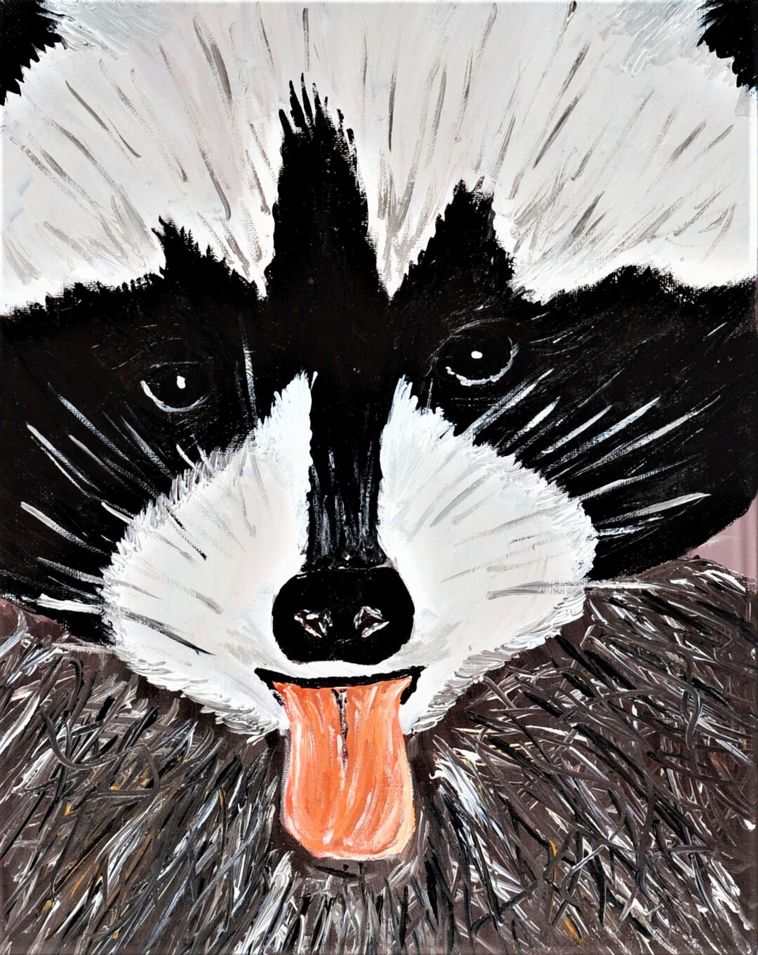 DIY Raccoon Acrylic Painting Kit With Video Lesson - Etsy