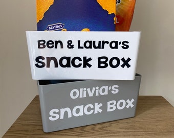 Personalised Snack Box, Custom Name Storage Container, Birthday Chrismas Gift Idea, Storage Box for Kids & Adults. Gaming Snacks Box