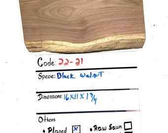 Live Edge, black walnut, unique slab, Wood Slab, small slab, wood DIY, raw wood, wood for projects, rustic wood