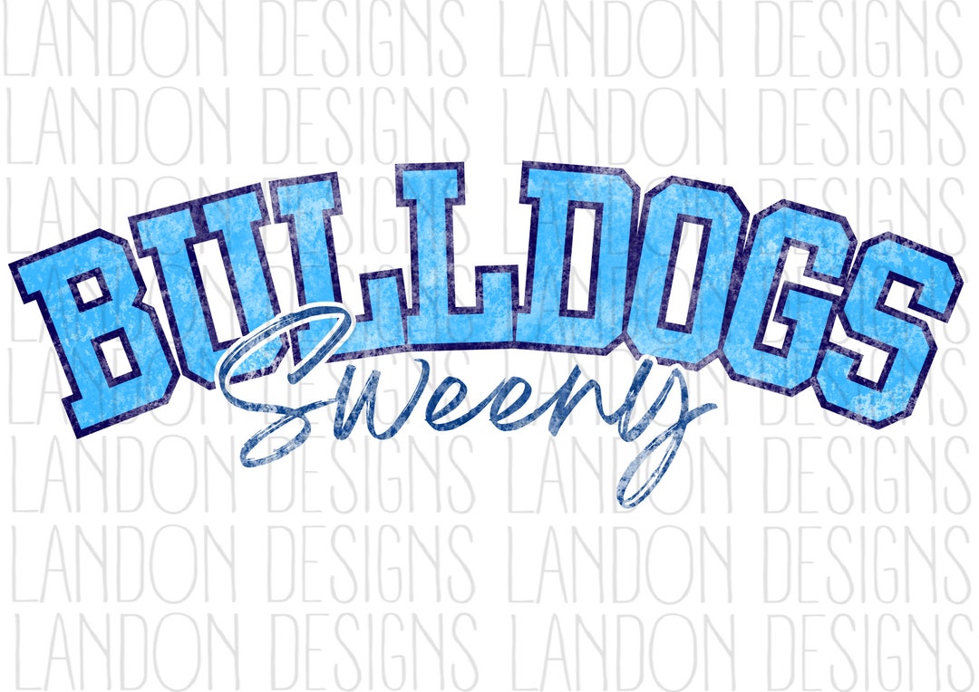 Sweeny Bulldogs Distressed PNG School Spirit Vintage Etsy