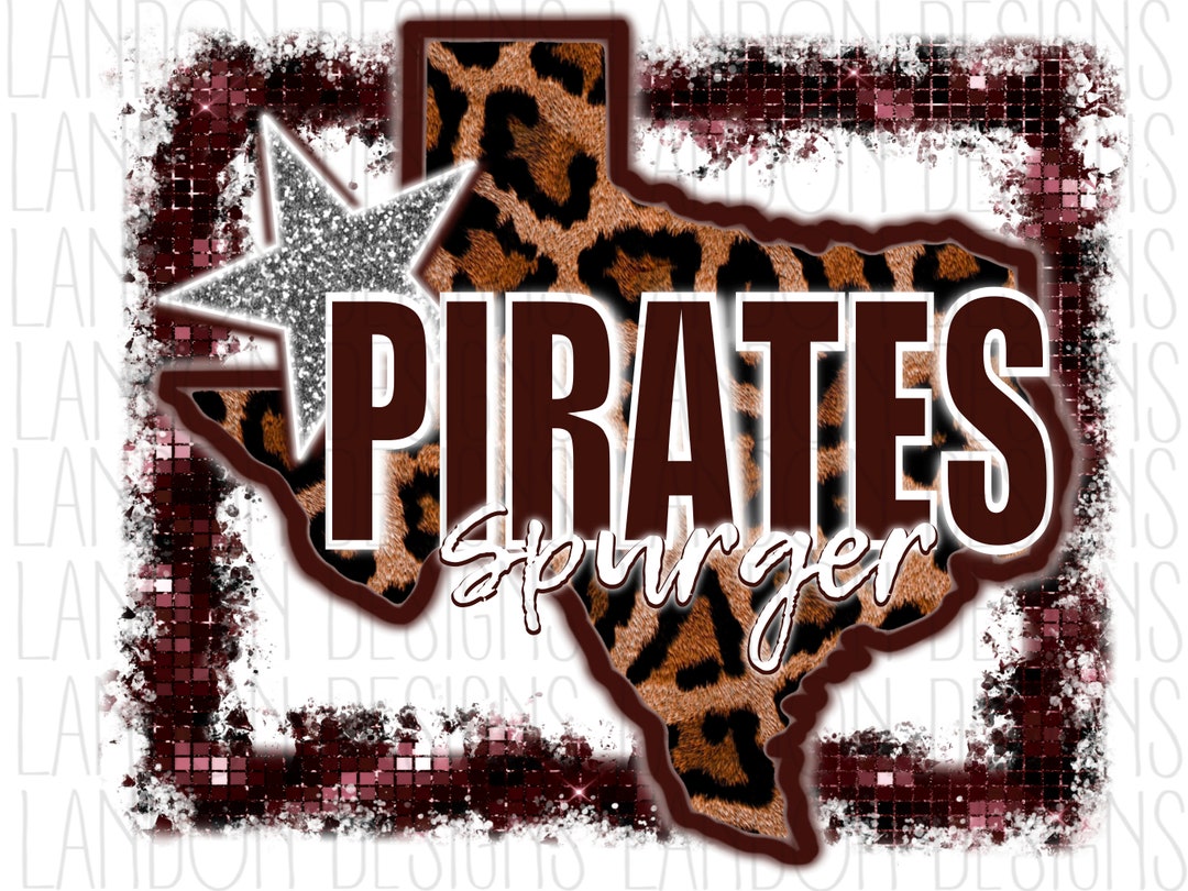 Spurger Pirates Texas Cheetah Back to School School Etsy
