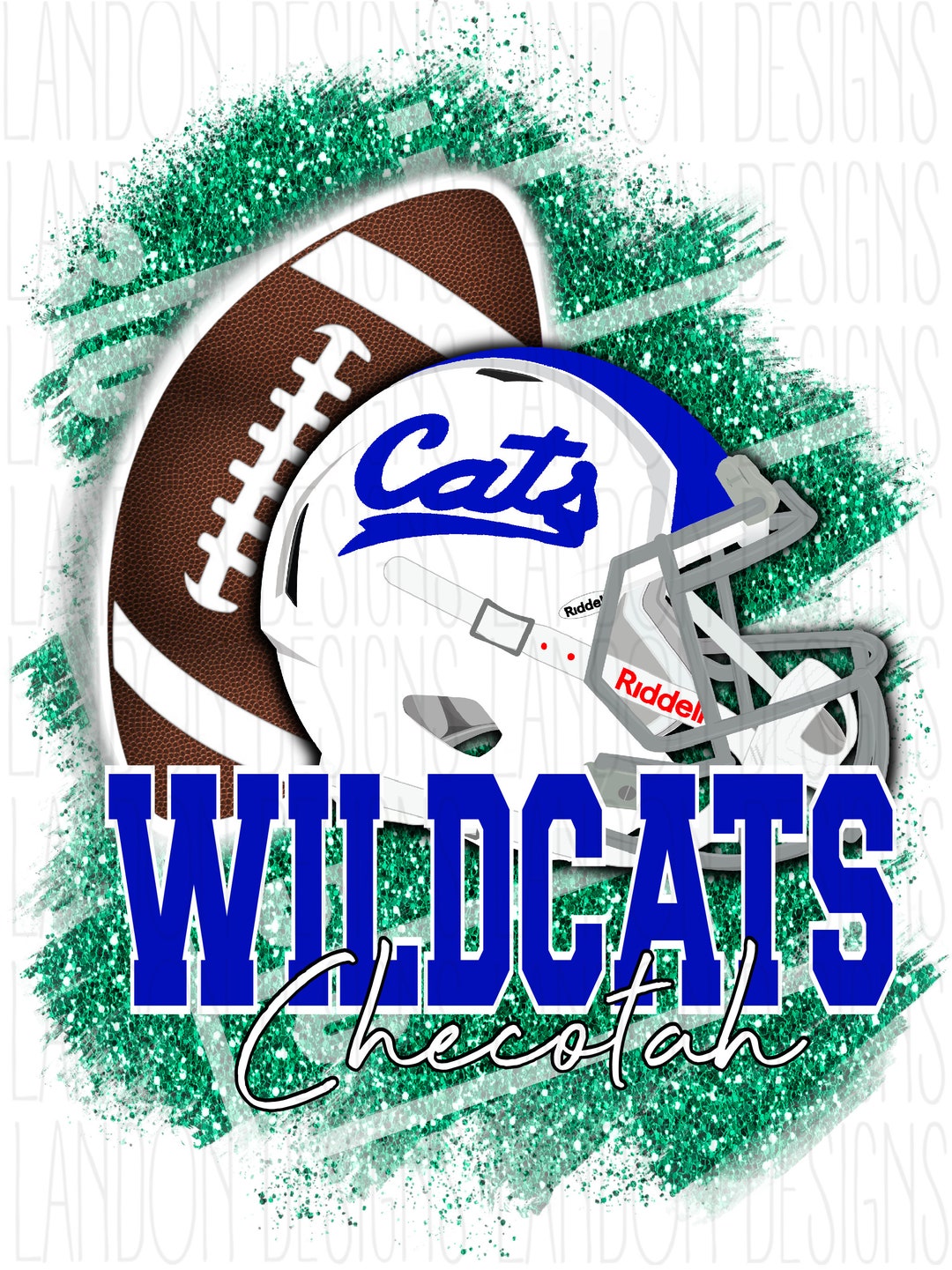 Checotah Football Royal Blue PNG Wildcats Helmet Etsy