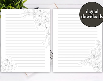 stationery printable etsy