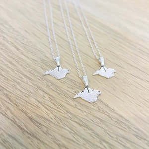 Isle of Wight Necklace - Sterling Silver - Handmade - IOW Necklace - Isle of Wight Jewellery - Location Jewellery
