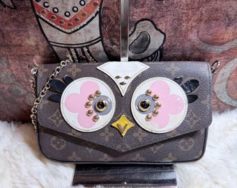 Sale!Vintage Monogram Lovely Birds Pochette Felicie Chain Wallet